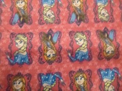 Frozen Anna & Elsa FLANNEL fabric 13 INCHES WIDE and 36 inches long