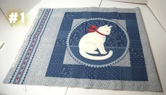White Cat Pillow Panels by V.I.P print @Cranston Print Works Co Simple Treasures