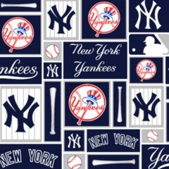 16 Inches MLB New York Yankees Patch Cotton Fabric Major League Baseball Logo