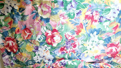 Vintage Peter Pan Inc. Fabric Semi Sheer Voile Floral 3 1/2 Yards Flowers