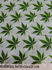 MARIJUANA, POT, WEED, 420, CANNIBUS, Leaf, Cotton,, $7 Yd