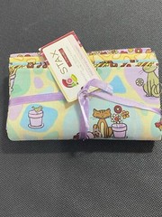 Creative Cuts Stax Cotton Fabric Multicolor 18 x 21 inch 5-Pieces Garden Cats