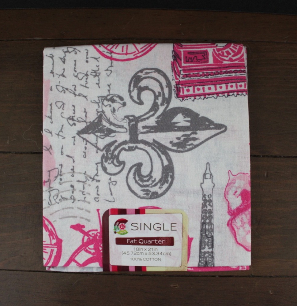 Fabric Fat Quarter Single Piece 18″ x 21″ 100% Cotton “Paris Bubblegum” NEW!