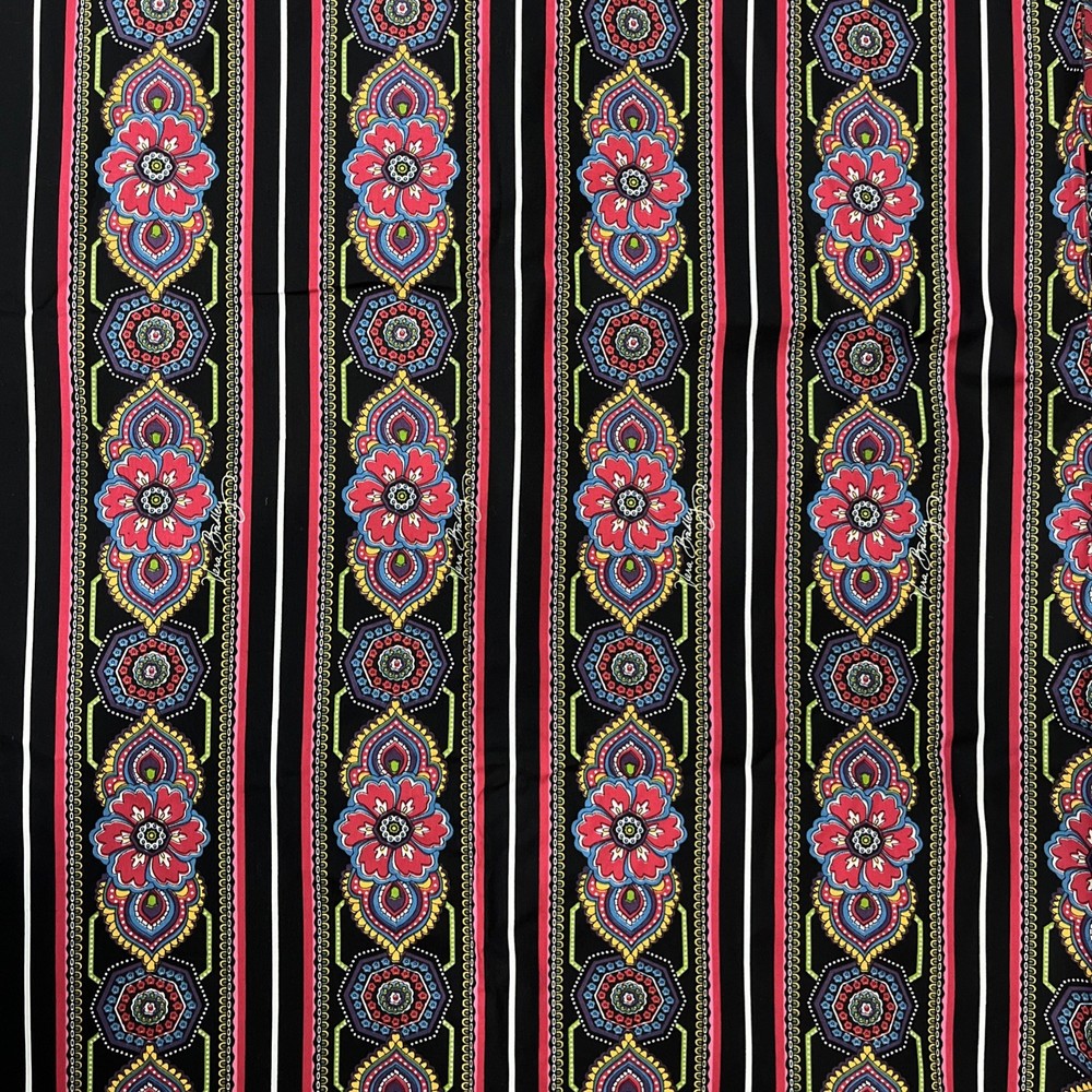 Vera Bradley by Sharon Kessler Cotton Fabric Floral Stripe 5 yards x 44″