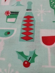 Michael Miller Holiday Party Fabric 42×70 Retro Cocktail Print Tablecloth/Craft