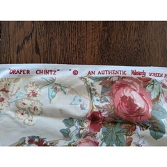 Waverly Draper Chintz Floral Fabric 3/4 Yard 27×54 Polished Upholstery Cottage