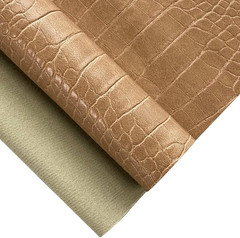12″ X 53″ Glossy Embossed Crocodile Texture Faux Leather Roll Synthetic Leather
