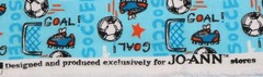 2 Yards Blue Soccer Print Cotton Flannel Fabric JO-ANN Fabrics
