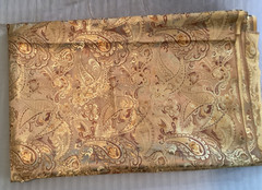 Yellow Gold Paisley Metallic Jacquard Brocade Fabric 6 Yards 55” Width