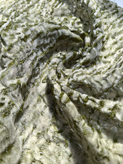 Green Linen Cotton Blended Natural Textured Fabric By 2 Meters.
