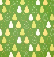 JAPANESE IMPORT “PEARS” Green Oxford by the 1/2 yard