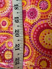 Fabric Lot 4 Yds 12 Ins 44 W Paisley Circles Pink Yellow Coral Cotton Seersucker