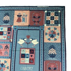 Vintage Fabric Panel ” I Love Country” For Quilt by Spring Ind 45 X 35″