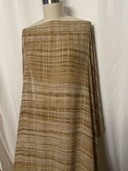100% Silk Georgette Earthy Tone Sand Taupe Wood Grain Fabric By The Yard 54 ” W