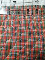 Pre-quilted Single-Sided Fabric Red Tartan Plaid 18″ L x 44″ W BTHY