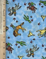 COWBOYS HATS & BOOTS 10021 100% Cotton FABRIC priced by the Yard