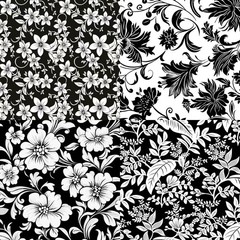 18″ x 22″ Fat Quarters Quilting Cotton Fabric Bundles for Sewing, 10 PCS Black&W