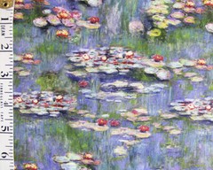 Little Johnny Water Lilies Fabric 149cm Wide 100% Cotton Craft Fabric Material