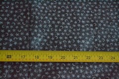 By 1/2 Yd, Vintage 1992, Metallic-Silver & Gray on Black/Fabric Traditions,N1096