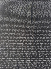 White Christmas Greetings Words on Black Cotton Fabric~Tis The Season~2+ Yards