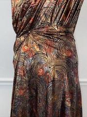 Metallic Spiral Foil Activewear Fabric Copper Bronze Gold 3 Yards 44” Wide Slink