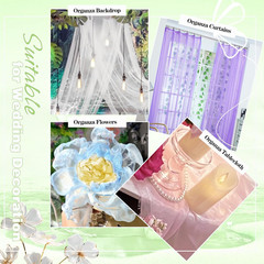 VACVELT Sheer Organza Fabric by the Yard, 60 Inch Wide White Organza Fabric Bolt