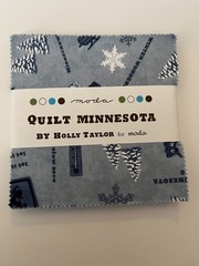 Quilt Minnesota charm pack Holly Taylor rare Moda OOP ski snow blue 2010