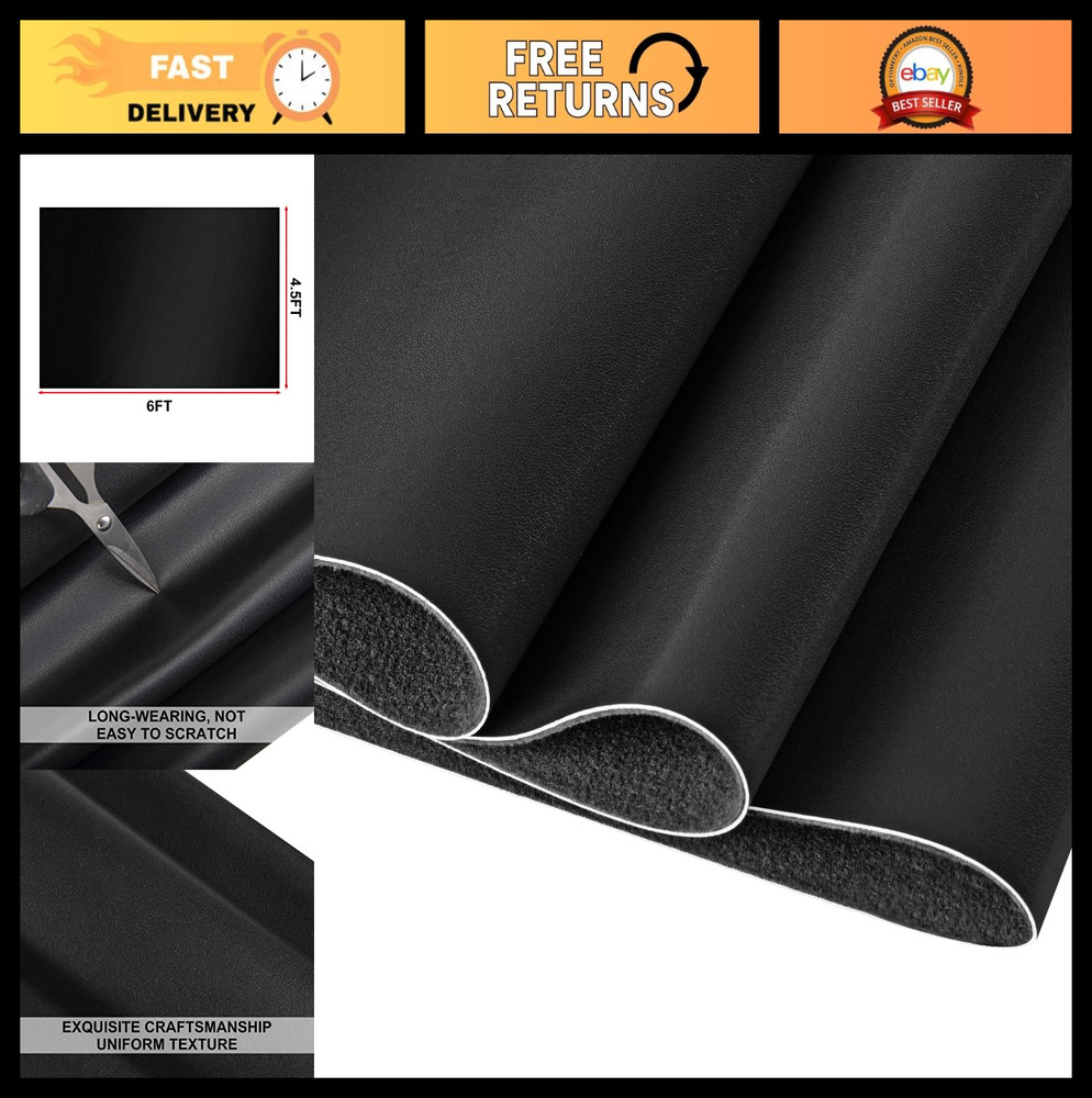 2 Yards Faux Leather Sheets 54″x72″ PU Fabric 1.2mm Thick for Upholstery & Craft