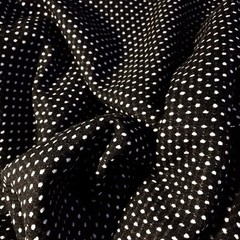 BLACK WHITE SWISS DOT TWEED FABRIC 58″ BY THE SMAL POLKA DOT FASHION FABRIC