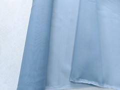 55” Wide 12 Momme Stiff Shaped Pure Natural Silk Organza Fabric Dusty Blue