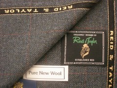 Reid & Taylor WOOL (Woollen) PLAID JACKETING FABRIC MADE IN SCOTLAND = 2.0 m.