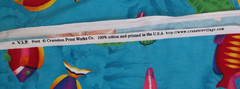 TROPICAL FISH fabric panel 44 x 58 inches turquoise aquarium