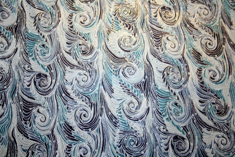 SWWIRLEYS IN BLACK, GRAY AND TURQUOISE-WINDSOR FROM HOFFMAN – 100% COTTON FABRIC