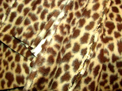 VELOUR ANIMAL PRINT fabric 144+ x 65″ selvage hemmed both sides (sew cab 4)