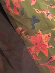 2.1yd 100% gambiered Silk Fabric plant based dyeing process skin Nourishing ￼