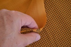 By 1/2 Yd, Gold & Black Checked Quilt Cotton, Marcus, Railroad Ties, Burgos,B640