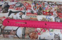 Cotton Quilting Sew Fabric ROBERT KAUFMAN SEWING BUDDIES CAT KITTENS SINGER BTY
