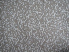 ZOFFANY CURTAIN FABRIC DESIGN “Leaf Trail” 3.7 METRES EMBROIDERED DESIGN LINEN