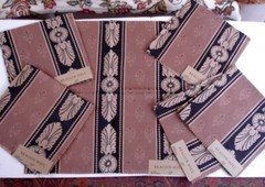 Robert Allen Beacon Hill EMPIRE LAMPAS Java Brown Italian Tapestry Squares