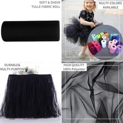 Black Tulle Fabric Rolls 54 Inch by 40 Yards Fabric Tulle Bolt