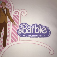 Vtg Barbie Pillowcase Fabric Panel Superstar Ken Golden Dream Elegance 1981