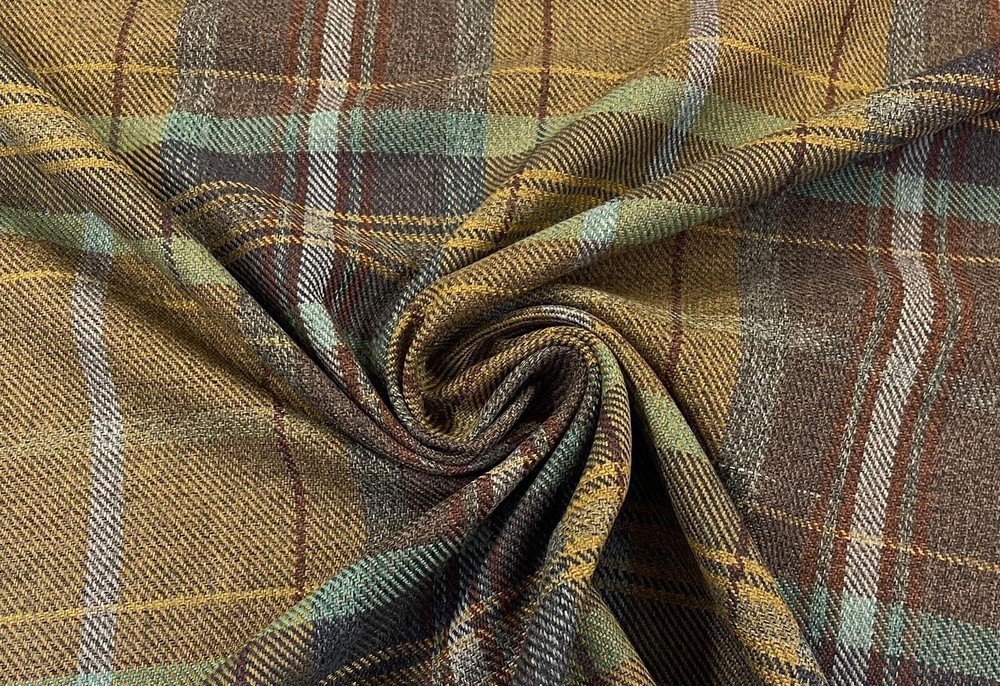 Grampian Check Faux Wool Fabric Material – BEDLINGTON