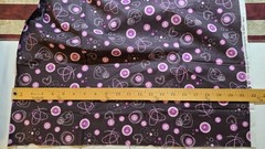 Jo-Ann Exclusive Purple Buttons & Hearts Cotton Fabric 2 Yds 34.5″ x 44″W