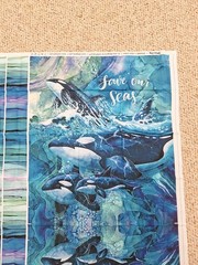 Whale Song Tote Bag by Northcott Fabrics Jody Bergsma DP 24990 Panel
