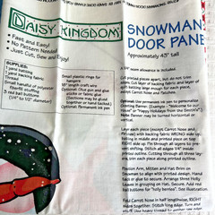 VTG 90s Daisy Kingdom Santa Moose Joyful Snowman Door Panels Cut N Sew Lot of 3