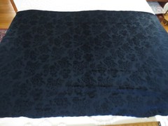 4431. NAVY FLORAL BRUSHED Home Decor, Crafts SYNTHETIC FABRIC – 65″ x 1 yd.