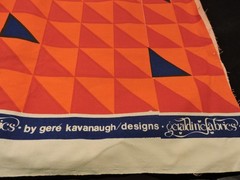 Gere Kavanaugh designer fabric 1976 100% Cotton Made in USA 3 1/2 Yards Unwashed
