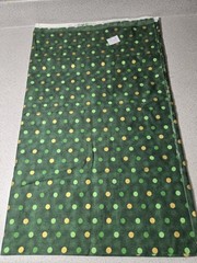 Green Gold MBT Polka Dot Fabric 3 Yards 108 X 44