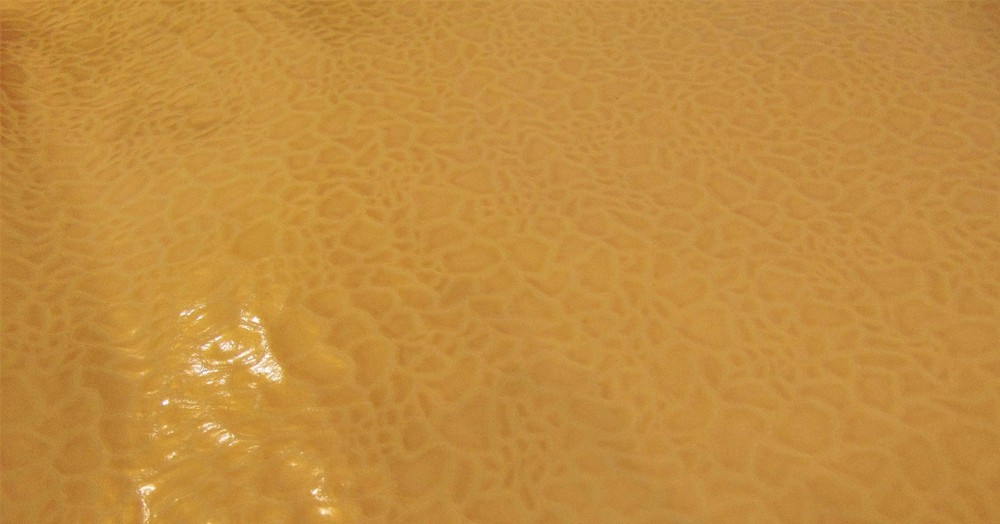 Faux/Fake Leather Laguna Sunshine Gold, Shiny, Cobblestone/Mosaic Pattern fabric