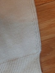 Vintage cream/white acrylic sweater knit fabric tube Kandol 2 pieces 1975